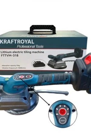 Акумулаторна вендуза за плочки 36V – 2 БАТ. 8AH KraftRoyal с вградена нивелация