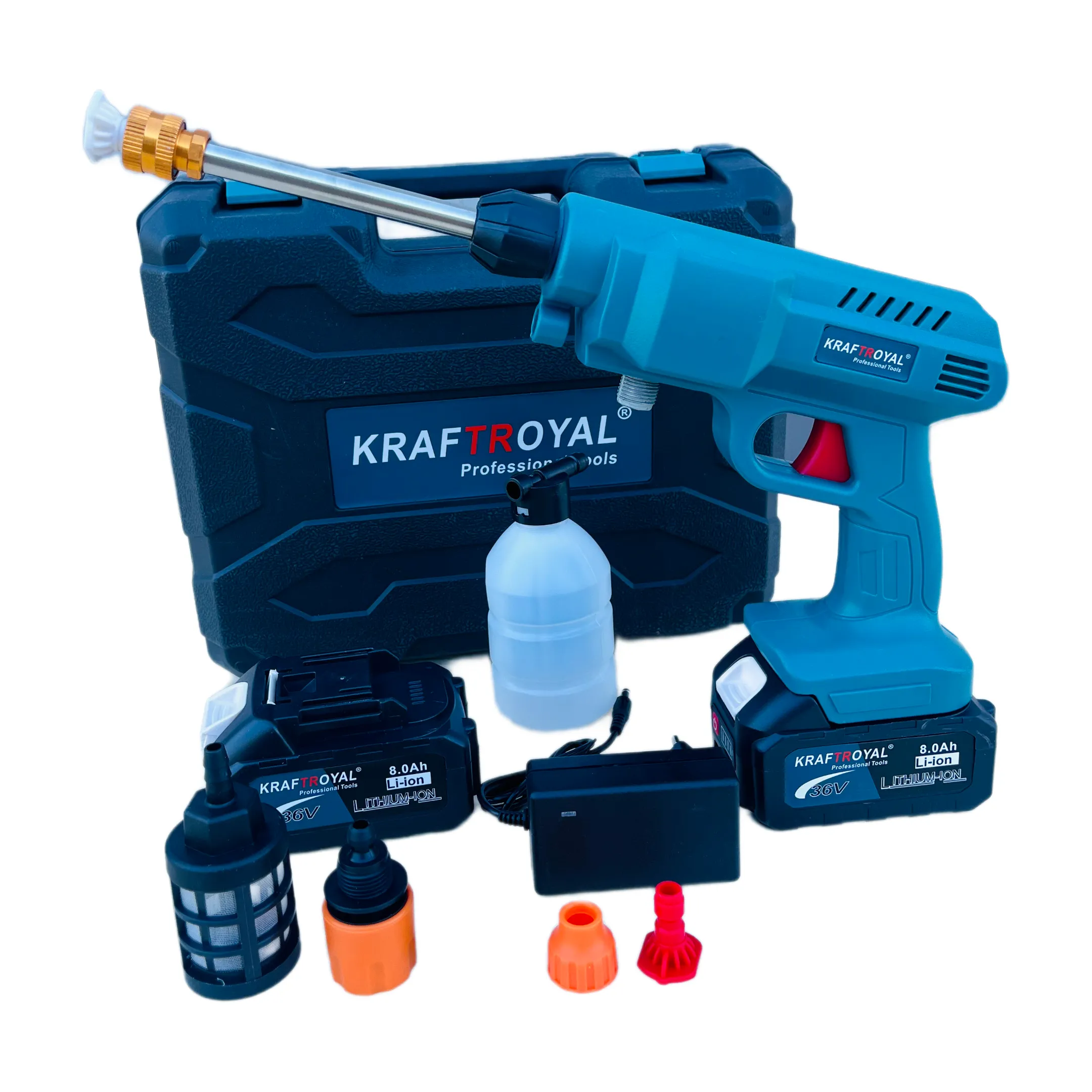 Акумулаторна водоструйка Kraft Royal 36v с 2 батерии 8Ah - Image 2