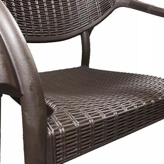 Mаса 150x90 и 6 стола Bamboo – ратанов дизайн - Кафявo, Антрацит, Черно и Капучино - Image 2