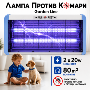 Инсектицидна лампа KraftWorld 40W – Защита до 80 м²