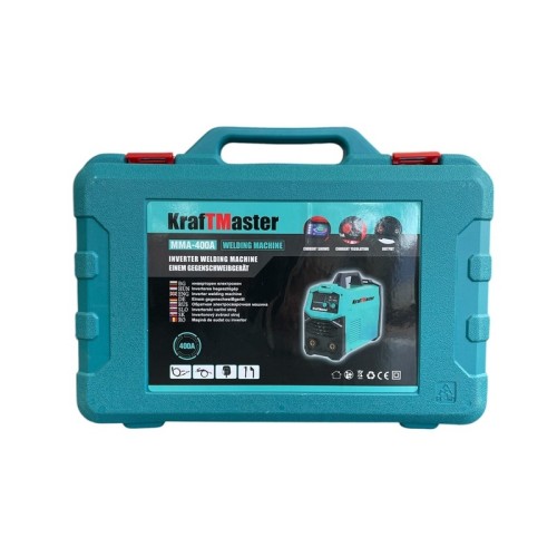 Инверторен електрожен KraftMaster MMA-400A с дисплей, куфар и соларна маска - Image 4
