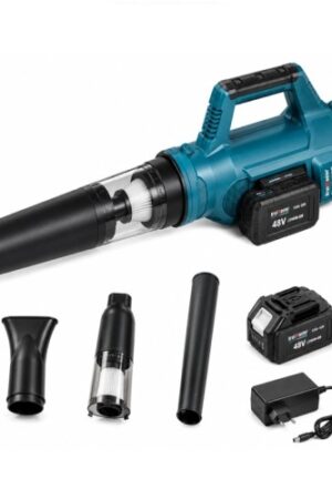 Комбинирана акумулаторна духалка и прахосмукачка 2 в 1 KraftMaster 48V 12Ah с две батерии