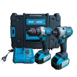 Комплект акумулаторен винтоверт и импакт KraftMaster 36V 8Ah с 2 батерии в куфар