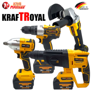 Комплект акумулаторни инструменти 4в1, Kraft Royal – 36 V / 8,0 Ah