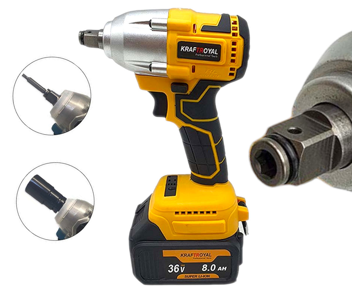 Комплект акумулаторни инструменти 4в1, Kraft Royal – 36 V / 8,0 Ah - Image 4