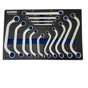 Комплект специални ключове S-образни, C-образни, E-torx – 14 части hawek