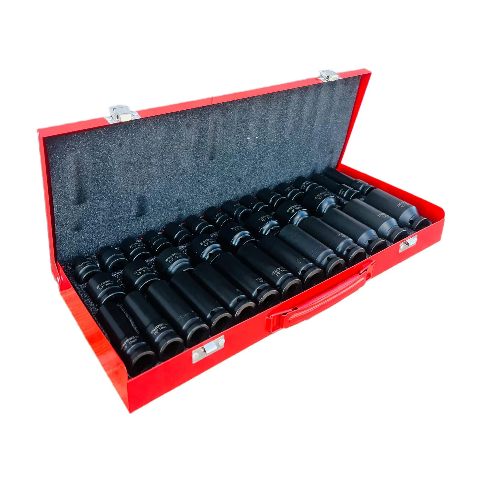 Комплект Ударни Вложки 1/2″ KraftRoyal 35 Части – стандартни + дълбоки вложки от 8 до 32 мм - Image 3