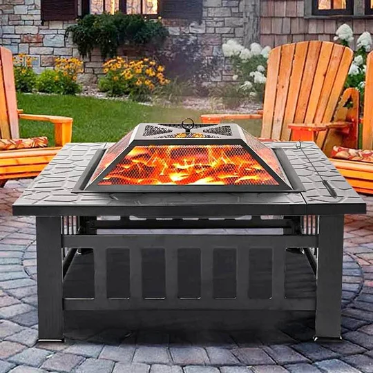 Мултифункционална маса 3в1 Fire Pit, Барбекю, Камина, Ледарка - Image 6