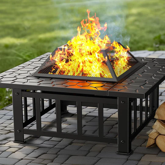 Мултифункционална маса 3в1 Fire Pit, Барбекю, Камина, Ледарка - Image 2