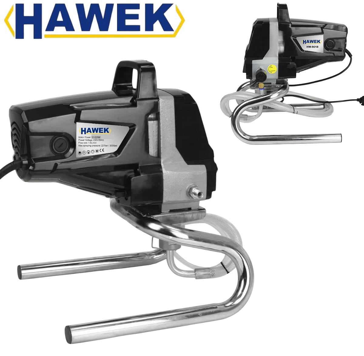 Професионална безвъздушна машина за боядисване HAWEK HW-9018 - Image 2